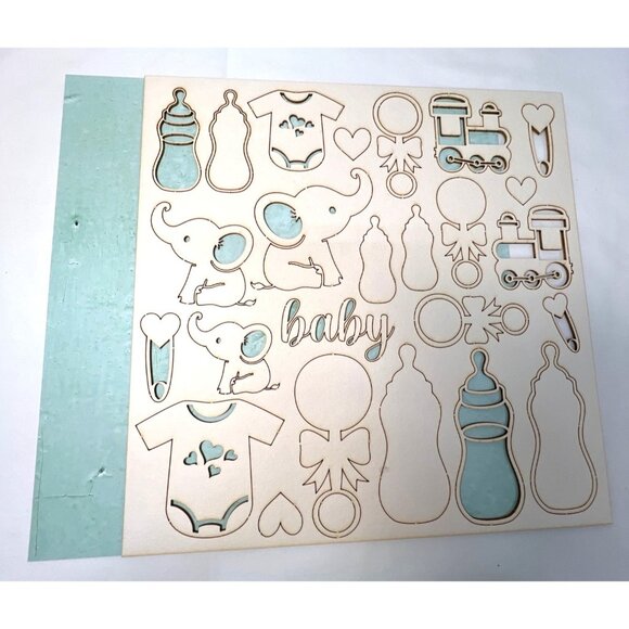 Mintay Chippies Chipboard Decor Elements Baby Set  MT-CHIP2-D22 - Picture 2 of 4